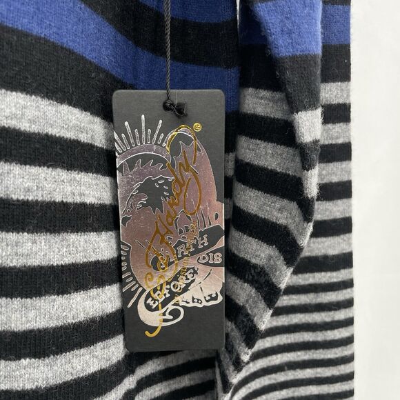 Ed Hardy by Christian Audigier Size XL Wool Blend Pullover Sweater V-Neck Unisex - Picture 7 of 8